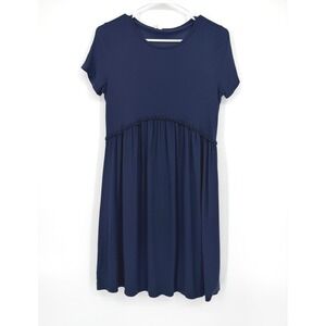 Pinkblush Navy Short Sleeve Empire Waist Dress